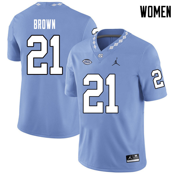 Jordan Brand Women #21 Dyami Brown North Carolina Tar Heels College Football Jerseys Sale-Carolina B